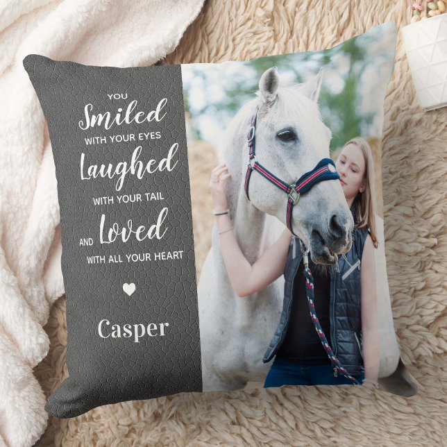 Pet Memorial Personalised Remembrance 2 Photo Cushion (Creator Uploaded)