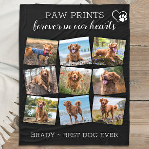 Pet Memorial Pet Loss 9 Photos Remembrance Dog Fl Fleece Blanket