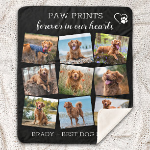 Pet Memorial Pet Loss 9 Photos Unique Dog Keepsake Sherpa Blanket