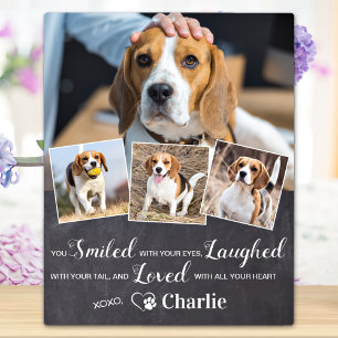 Pet Memorial Pet Loss Gift Personalised 4 Photo Plaque