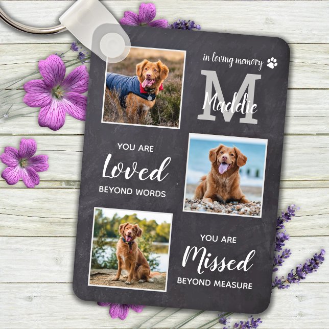 Pet Memorial Pet Loss Gift Personalised Dog Photo Key Ring (Creator Uploaded)
