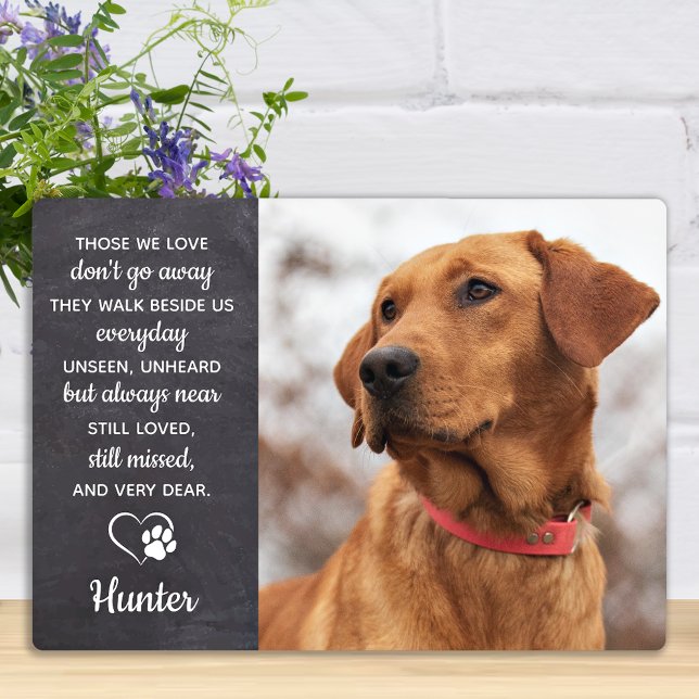 Pet Memorial Pet Loss Gift Sympathy Dog Photo Plaque (Creator Uploaded)