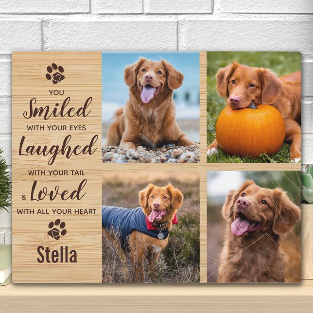 Pet Memorial Pet Loss Keepsake Photo Collage Plaque (Creator Uploaded)