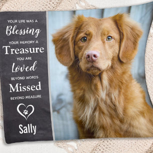 Pet Memorial Pet Loss Keepsake Photo Fleece Blanket