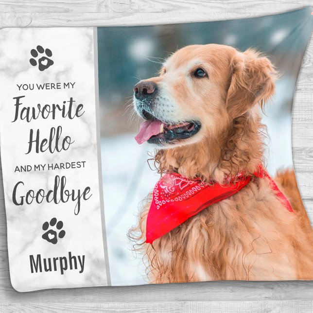 Pet Memorial Pet Loss Keepsake Photo Fleece Blanket (Creator Uploaded)