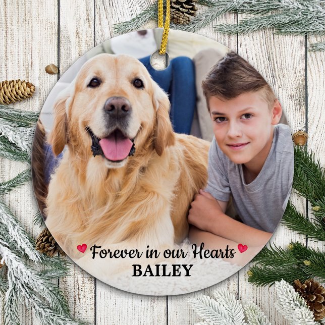 Pet Memorial Pet Loss Personalised Dog Photo Ceramic Ornament (Creator Uploaded)