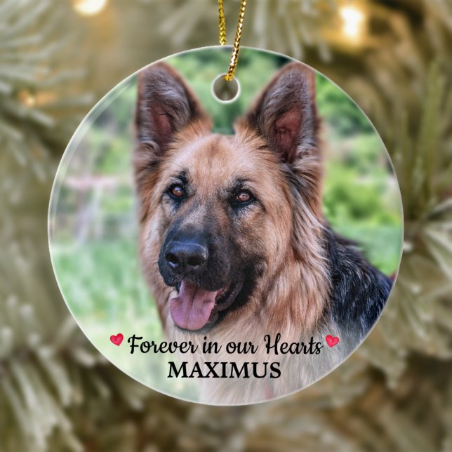 Pet Memorial Pet Loss Personalized Dog Photo Ceramic Ornament (Creator Uploaded)