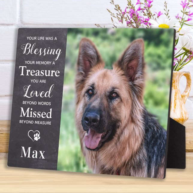 Pet Memorial - Pet Loss Sympathy Quote Dog Photo Plaque (Creator Uploaded)