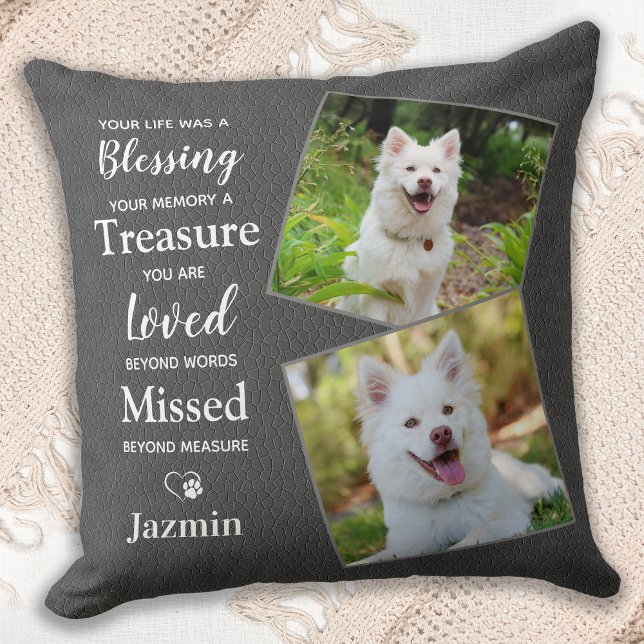 Pet Memorial - Pet Sympathy Quote - Dog Pet Photo Cushion (Creator Uploaded)