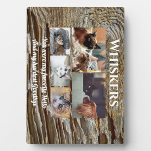 Pet memorial photo collage favorite hello wood plaque