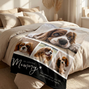 Pet Memorial Photo Collage Fleece Blanket