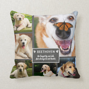 Pet Memorial Photo Collage In Our Hearts Cushion