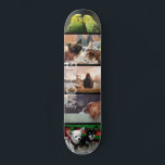 Pet memorial photo collage keepsake your name skateboard<br><div class="desc">Celebrate the memories you shared with your precious animal with this easy to personalise eight photo collage that has templates for your custom wording and name.</div>