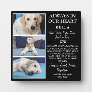 Pet Memorial Photo Collage Remembrance Plaque