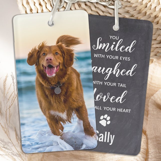 Pet Memorial Photo Gift Sympathy Pet Loss Memorial Key Ring (Creator Uploaded)
