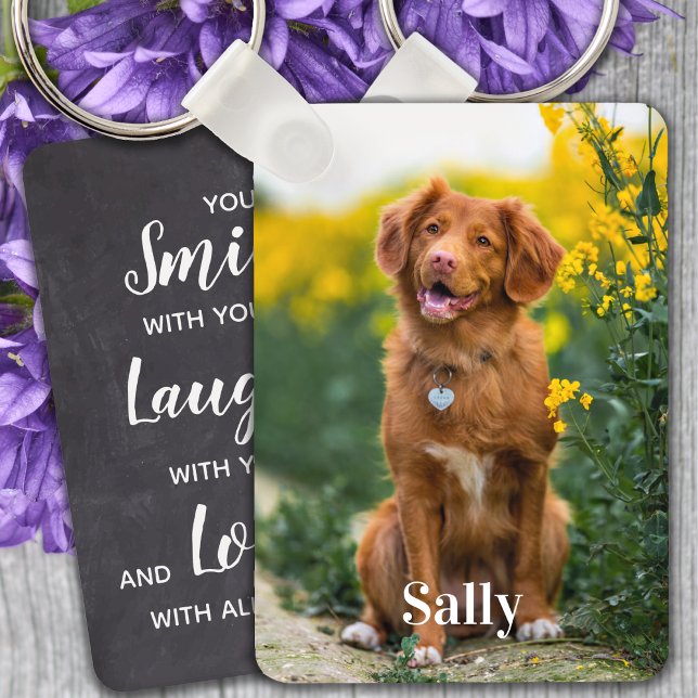 Pet Memorial Photo Gift Sympathy Poem Pet Loss Key Ring (Creator Uploaded)