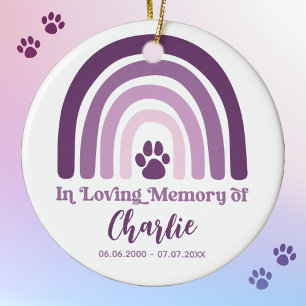 Pet Memorial Photo Keepsake Ceramic Ornament