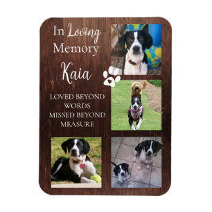 Pet Memorial Photo Keepsake Personalised     Magnet