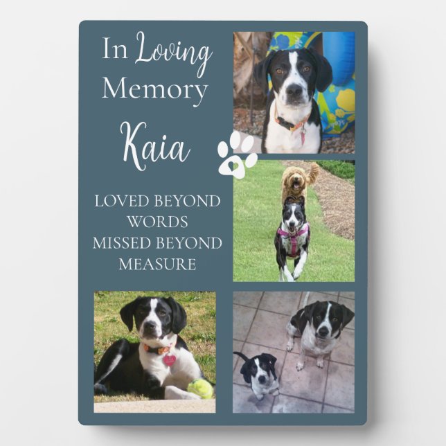 Pet Memorial Photo Keepsake Personalised  Plaque (Front)