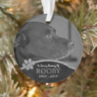 Pet Memorial Photo Paw Print Personalised Name