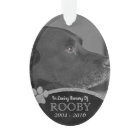 Pet Memorial Photo Paw Print Personalised Name