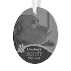Pet Memorial Photo Paw Print Personalised Name