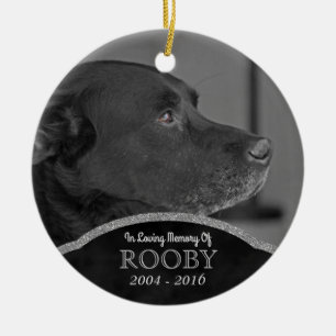 Pet Memorial Photo Personalised Dog Condolence Ceramic Ornament