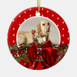 Pet memorial photo PERSONALIZE Ceramic Tree Decoration