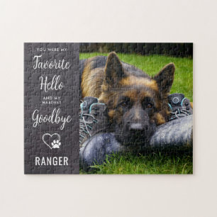 Pet Memorial Photo- Pet Loss Quote - Pet Sympathy Jigsaw Puzzle