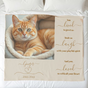 Pet Memorial Photo Sherpa Blanket