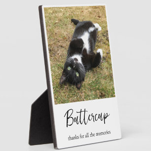 Pet Memorial Photo Simple Modern Typography Plaque