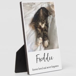 Pet Memorial Photo Simple Modern Typography Plaque