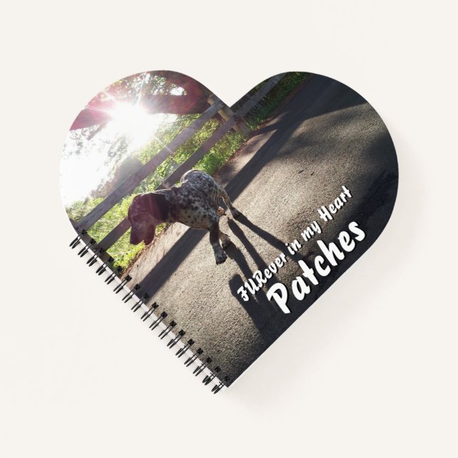 Pet Memorial Photo Template Furever In My Heart Notebook (Front)