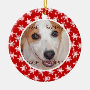 Pet memorial photo verse PERSONALIZE Ceramic Ornament