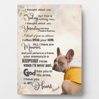 Pet Memorial Plaque Photo | Dog Remembrance Gift