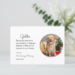 Pet Memorial Portrait Gift cat dog loss Sympathy Invitation