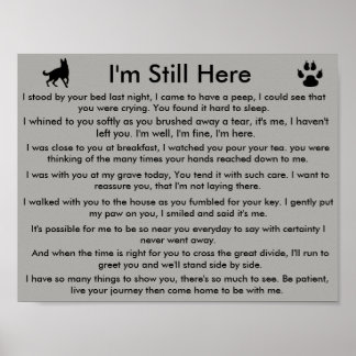 Pet memorial poster