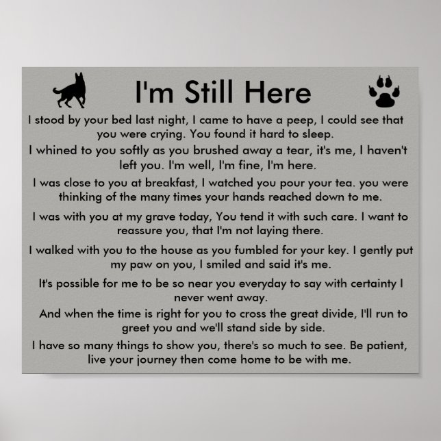 Pet memorial poster (Front)