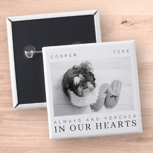Pet Memorial Quote Simple Modern Chic Photo 15 Cm Square Badge