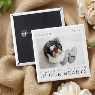 Pet Memorial Quote Simple Modern Chic Photo 15 Cm Square Badge
