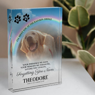 Pet Memorial Rainbow Bridge Photo Block