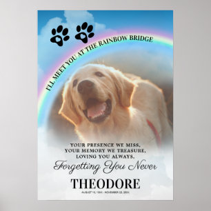 Pet Memorial Rainbow Bridge Photo Poster