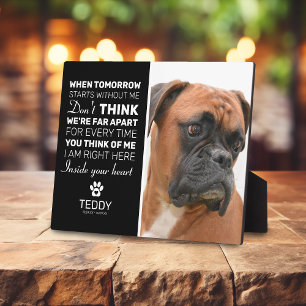 Pet Memorial   Remembrance Dog Keepsake 8" x 10" Plaque