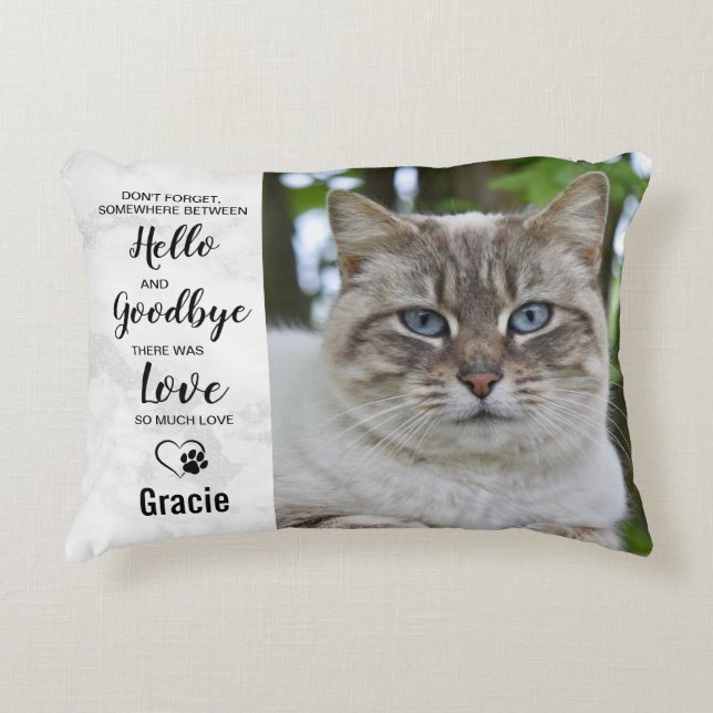 Pet Memorial Remembrance Photo Decorative Cushion (Front)