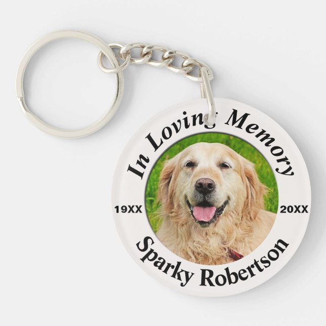 Pet Memorial Round Keychain (Front)