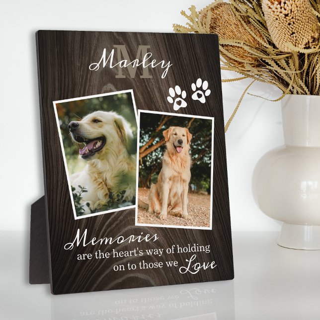 Pet Memorial Rustic Quote Photo Plaque (Creator Uploaded)
