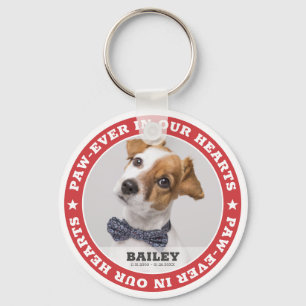 Pet Memorial Simple Modern Custom Photo Keepsake Key Ring