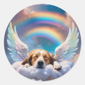 Pet memorial sticker dog with wings