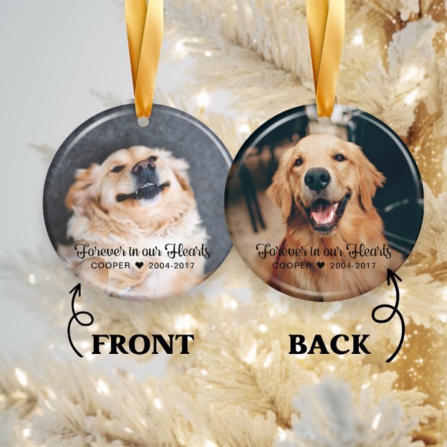 Pet Memorial | Sympathy | 2 Photos Ornament (Pet Memorial | Sympathy | 2 Photos Ornament)