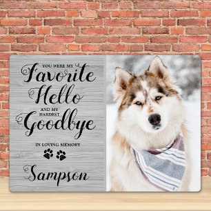 Pet Memorial Sympathy Keepsake Personalised Photo Plaque